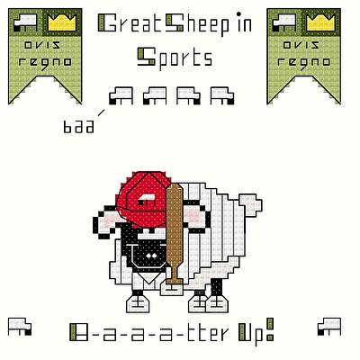 cross stitch pattern B-a-a-a-tter Up