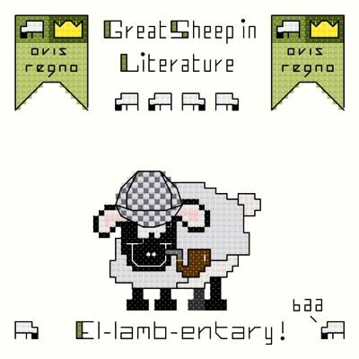 cross stitch pattern El-lamb-entary