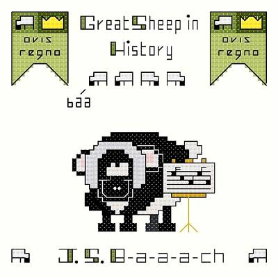 cross stitch pattern JS B-a-a-a-ch