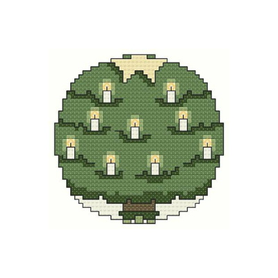cross stitch pattern Roundabout Tree Ornament