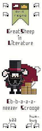 cross stitch pattern Eb-b-a-a-a-neezer Scrooge Bookmark