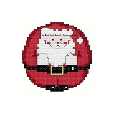 cross stitch pattern Roundabout Santa Ornament