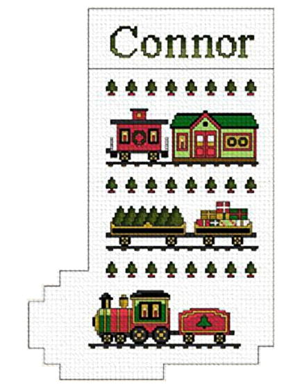 cross stitch pattern The Christmas Express Stocking