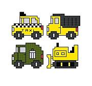 cross stitch pattern Quad Work Vehicles