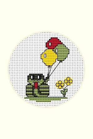 cross stitch pattern Snake with Balloons
