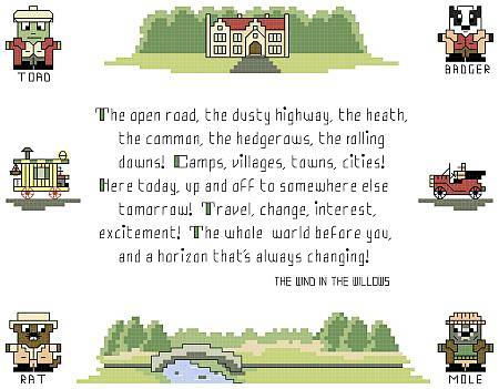 cross stitch pattern The Open Road