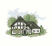 cross stitch pattern Tudor Cottage