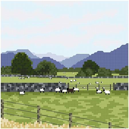 cross stitch pattern Cumbrian Sheep