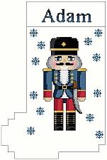 cross stitch pattern Nutcracker Stocking