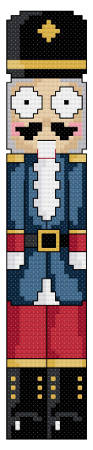 cross stitch pattern Googlie Nutcracker Bookmark