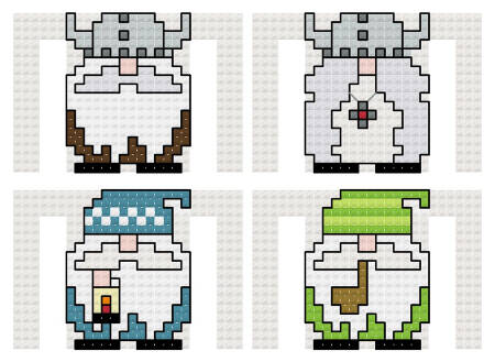 cross stitch pattern Gnomies I