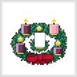 cross stitch pattern Advent Wreath Ornament