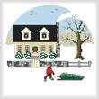 cross stitch pattern Bringing Home the Tree