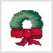 cross stitch pattern Christmas Wreath Ornament