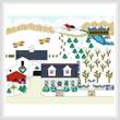 cross stitch pattern Christmas at Spruce Hill Farm