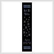 cross stitch pattern Let It Snow Bookmark