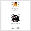 cross stitch pattern Drac-ewe-la Bookmark