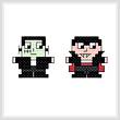 cross stitch pattern Mini Halloween Figures