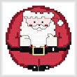 cross stitch pattern Roundabout Santa Ornament