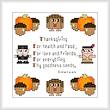 cross stitch pattern Thanksgiving Sampler
