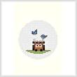 cross stitch pattern Bull and Bluebirds
