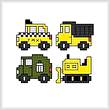 cross stitch pattern Quad Work Vehicles