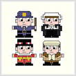 cross stitch pattern British Gents