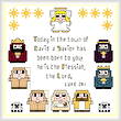 cross stitch pattern Nativity Sampler