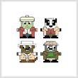 cross stitch pattern Wind in the Willows Quads