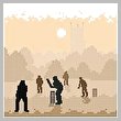 cross stitch pattern Cricket Silhouette