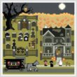 cross stitch pattern Halloween Night