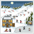 cross stitch pattern Snowdrift Lodge