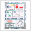 cross stitch pattern Nurse Sampler