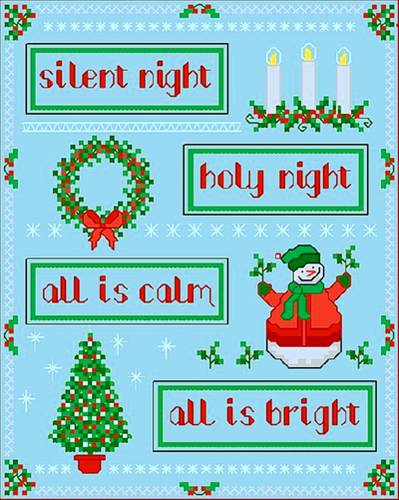 cross stitch pattern Silent Night