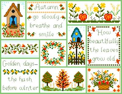 cross stitch pattern Autumntime