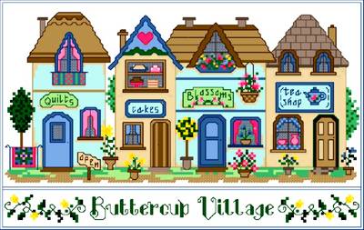 cross stitch pattern Buttercup Village