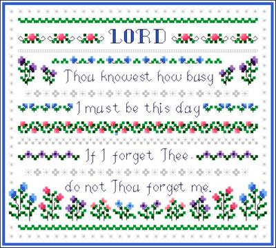 cross stitch pattern Busy  Day