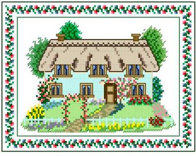 cross stitch pattern Country Cottage