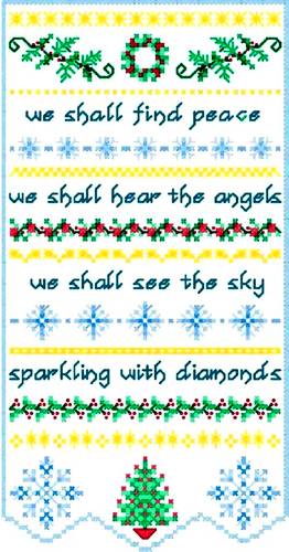 cross stitch pattern Christmas Peace