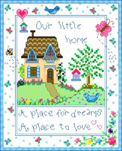 cross stitch pattern Little Home