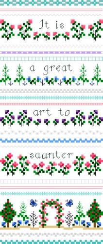 cross stitch pattern Saunter
