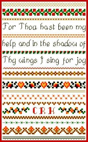 cross stitch pattern Sing for Joy
