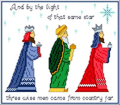 cross stitch pattern Three Wise Men