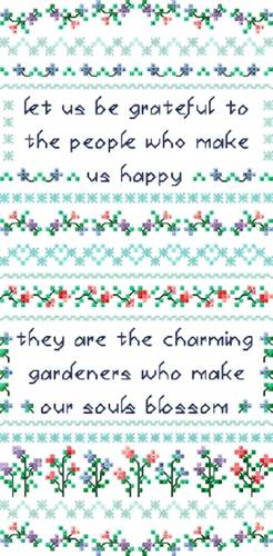 cross stitch pattern Blossom sampler