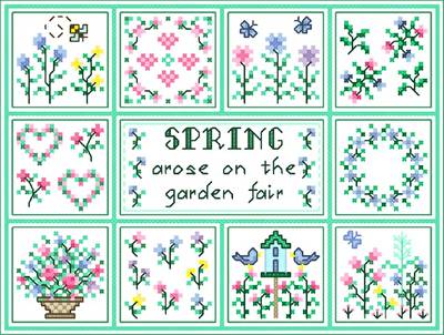 cross stitch pattern Spring
