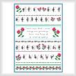 cross stitch pattern Roses Alphabet