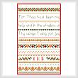 cross stitch pattern Sing for Joy