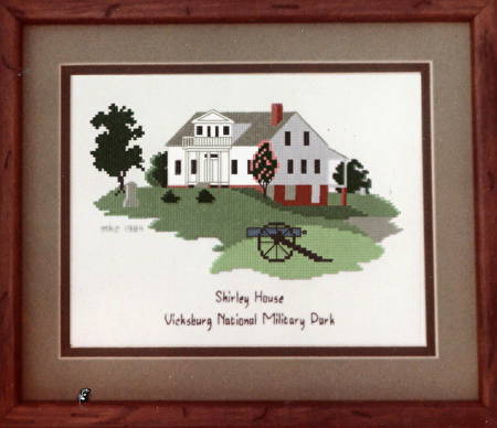 cross stitch pattern Shirley House Vicksburg