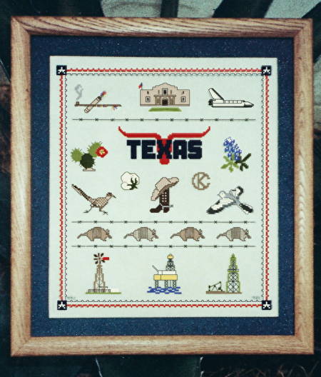 cross stitch pattern Texas Sampler