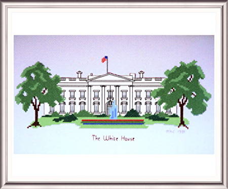 cross stitch pattern The Whitehouse